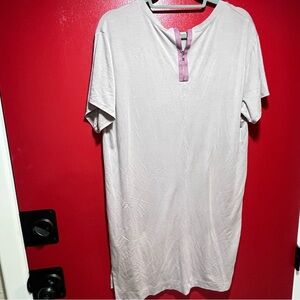 Lilac Zipper Back Lavender Purple T-Shirt Dress Tunic Long Tee Casual Icon Beach